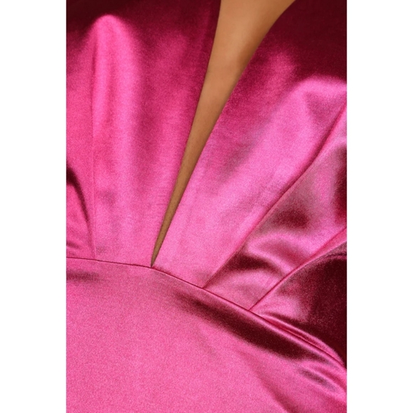COPY - LULUS Beguiling Beauty Magenta Satin Halter Mermaid Maxi Dress Small - Picture 3 of 4
